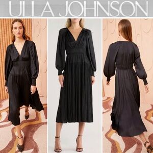 Ulla Johnson Laraline Long Sleeve Dress Elegant Black Long Sleeve Dress Sz 0 NWT